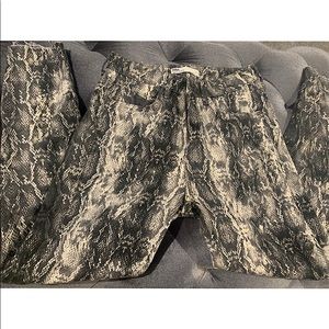 Zara snake print high waisted jeans size 4